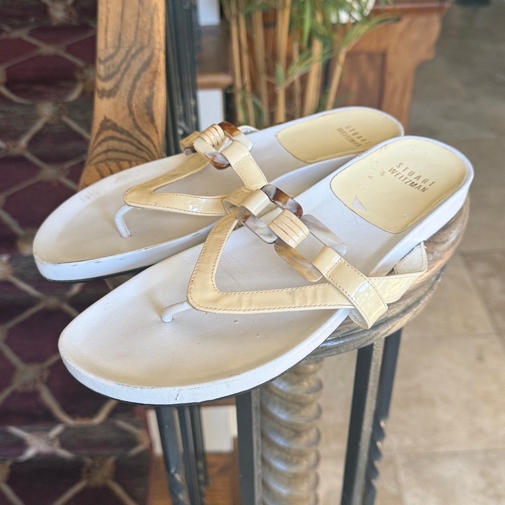 STUART WEITZMAN ladies, summer sandal, preowned good condition size 7 1/2 - Picture 4 of 8